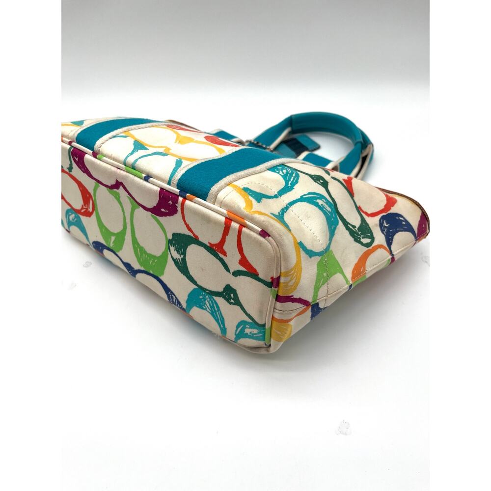 Coach Vintage Y2K Hampton Scribble Signature Tote Bag, Rainbow Multicolor - Picture 12 of 13